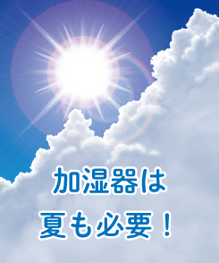 加湿器は夏も必要